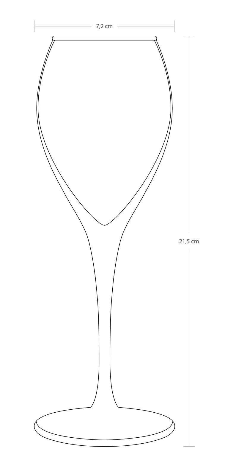 Paşabahçe Monte Carlo stemmed glass dimension diagram
