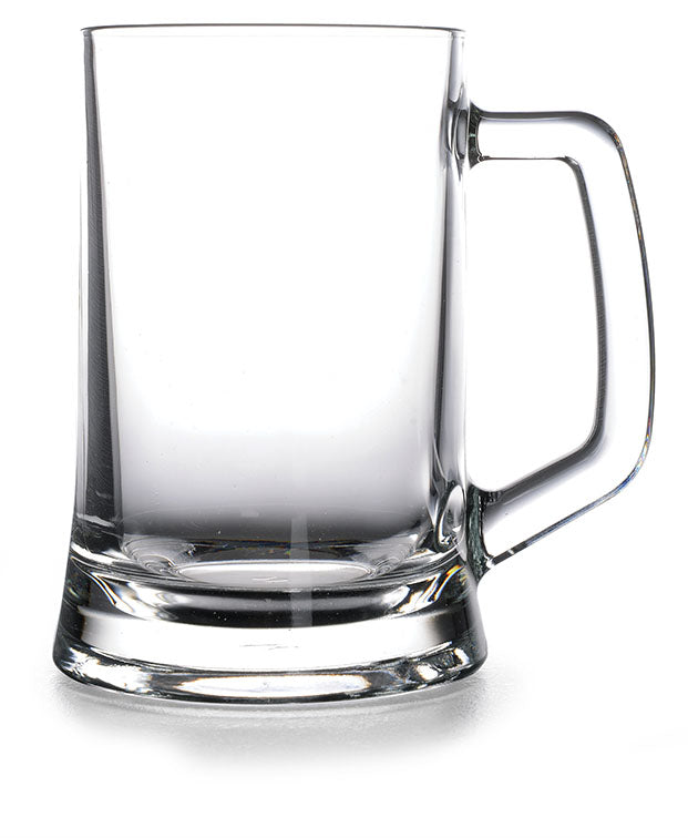 Paşabahçe Pub large clear mug with angular handle