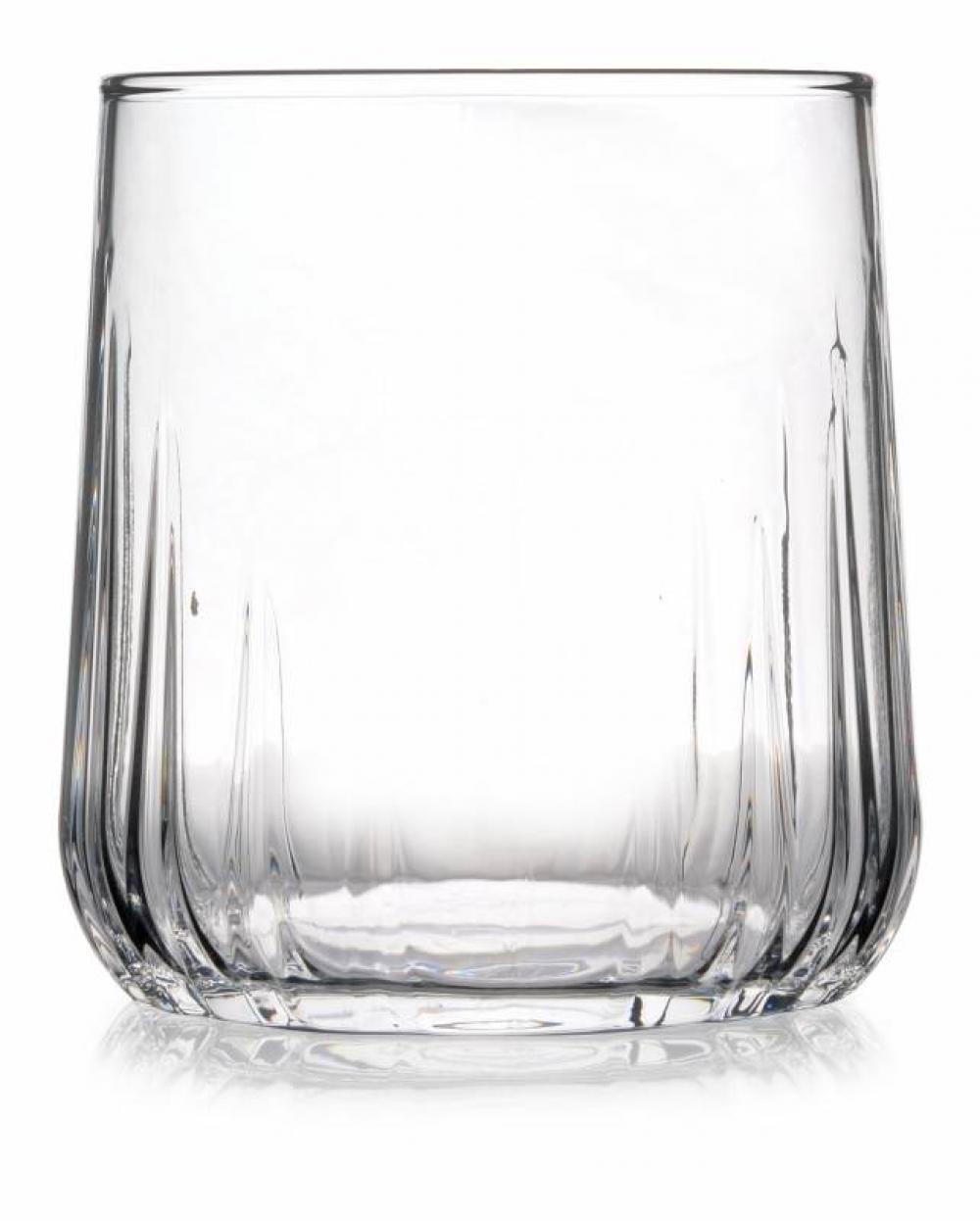Paşabahçe Nova clear tumbler with subtle vertical lines