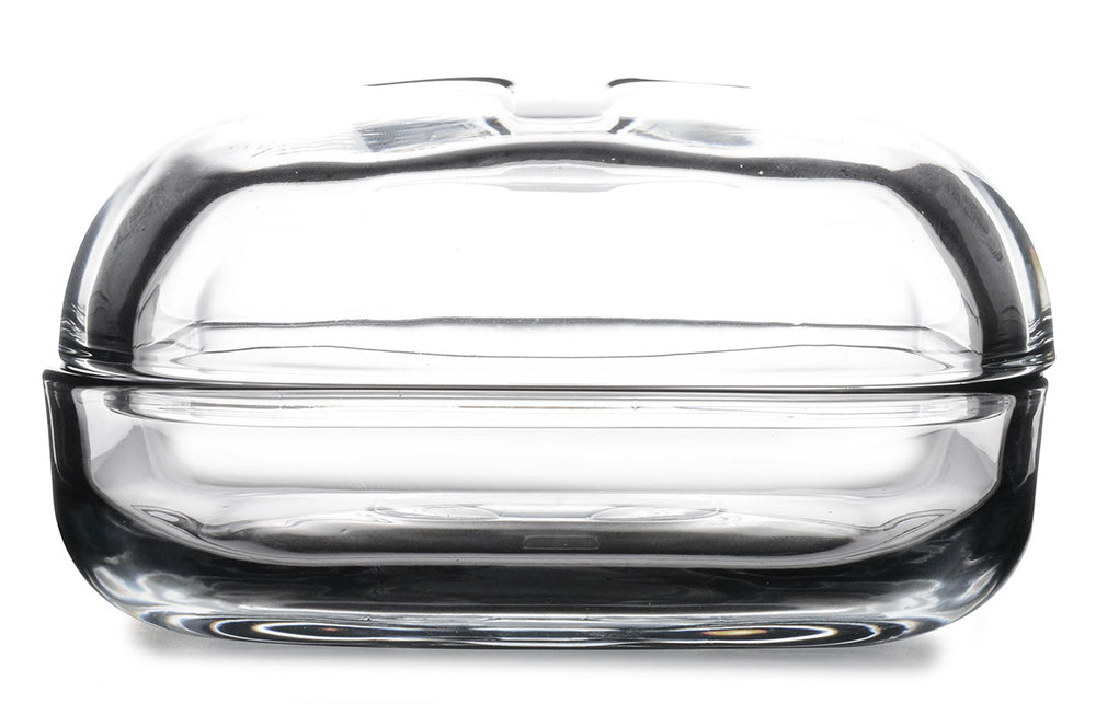 Paşabahçe Plus rounded rectangular container with domed lid