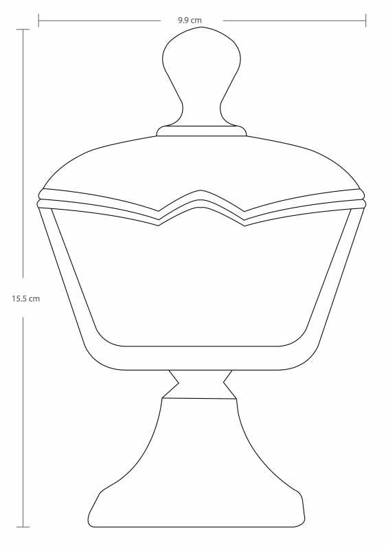 Paşabahçe Stella candy bowl dimension diagram