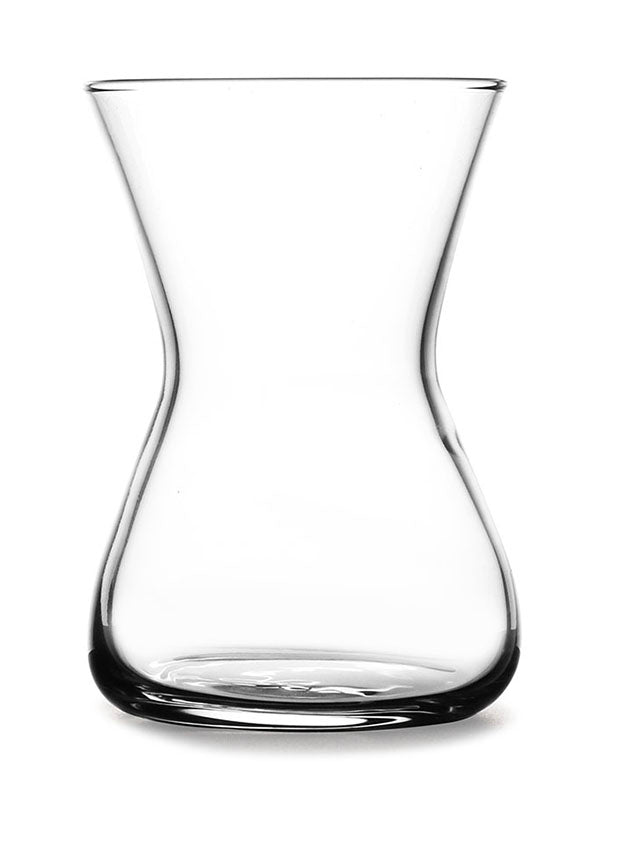 Paşabahçe Selale clear tea glass with flared rim