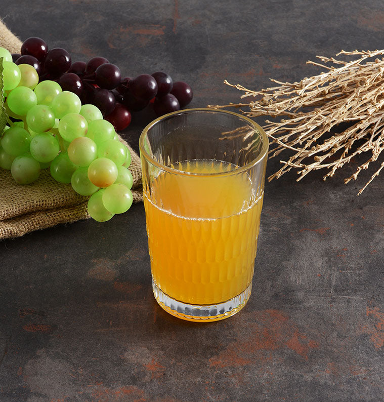 Paşabahçe Rain tall patterned tumbler filled with juice