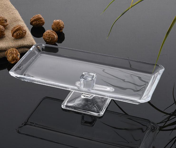 Paşabahçe Grace clear footed serving plate