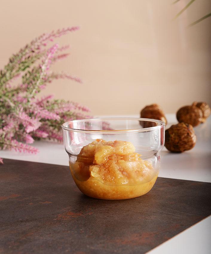Paşabahçe Motto small glass bowl containing dessert