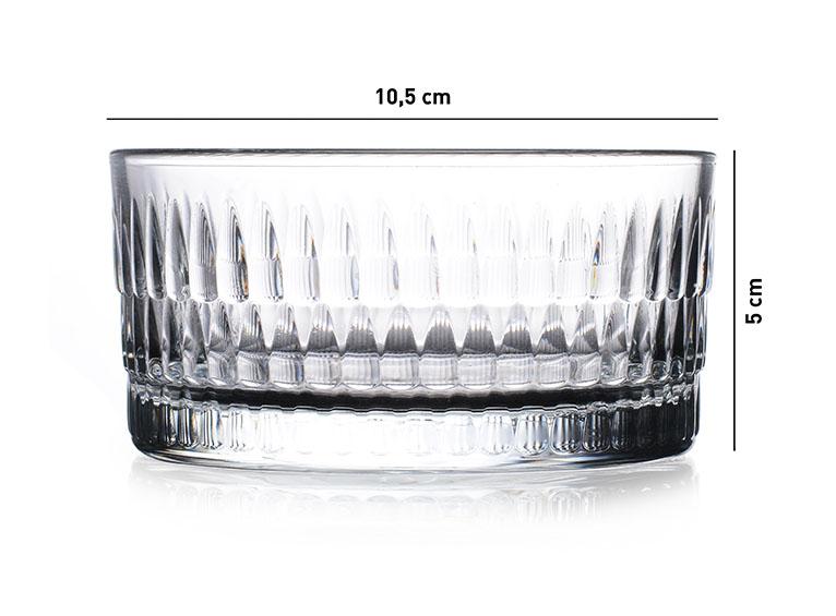 Paşabahçe Rain Patterned Glass Bowls 300 mL