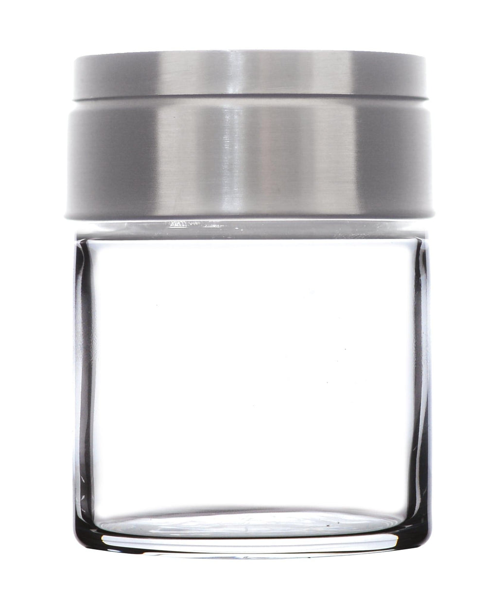 Paşabahçe Basic empty clear shaker with silver-coloured top