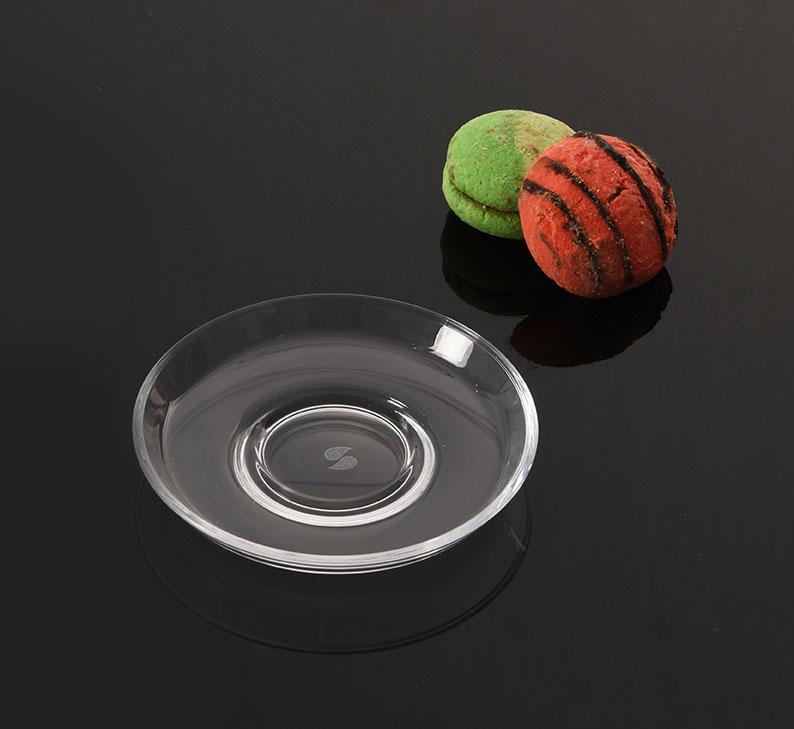 Paşabahçe Beykoz round clear tea saucer