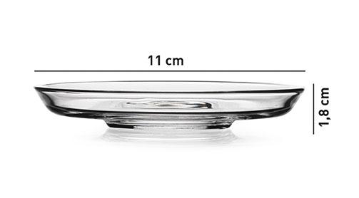 Paşabahçe Beykoz tea saucer dimension diagram