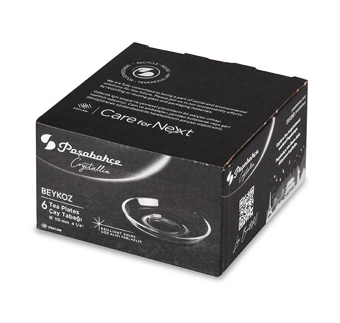 Paşabahçe Crystallin Beykoz six-saucer retail box