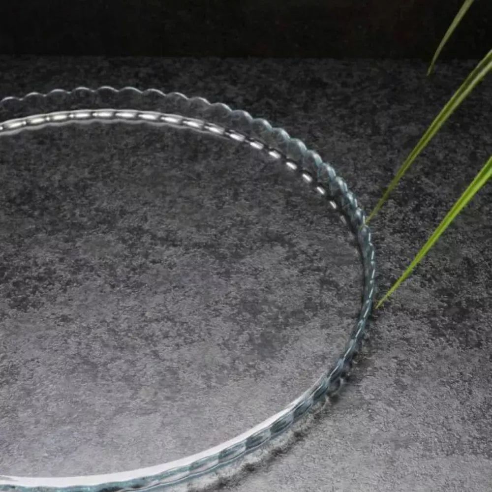 Paşabahçe Patisserie Round Glass Serving Platter 32 cm
