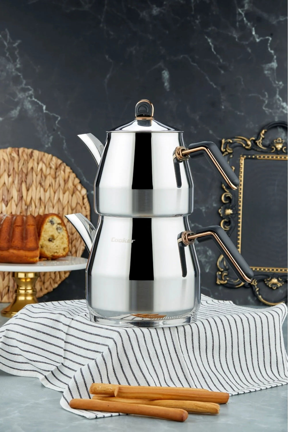 Cooker Everest Jumbo Turkish Teapot Set