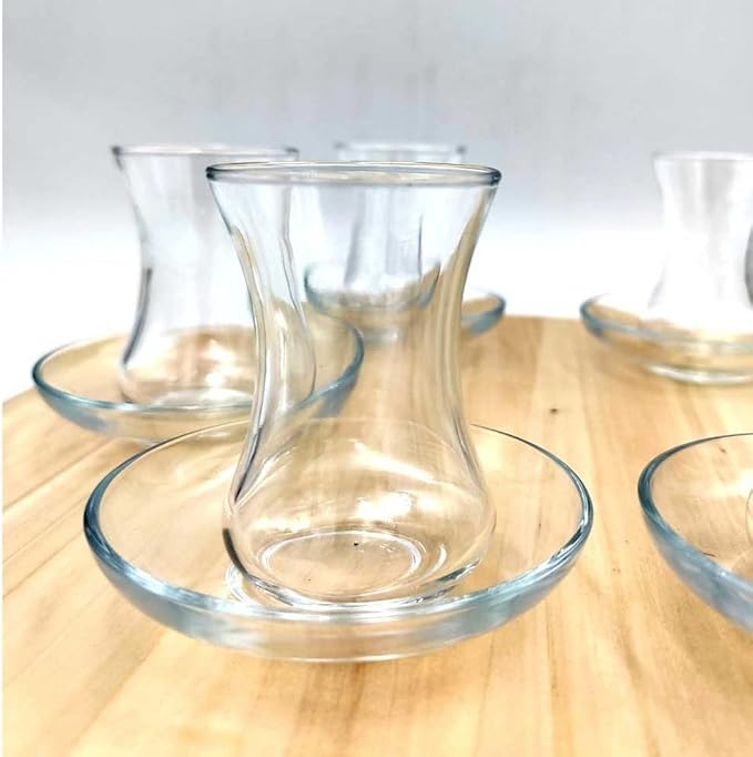 Paşabahçe Vefa Turkish Tea Set - 12 Pieces