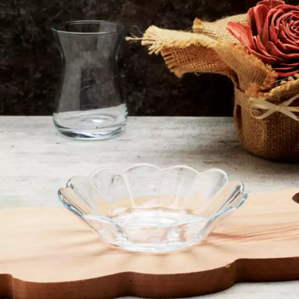 Paşabahçe Keyif Glass Tea Saucers - Set of 6