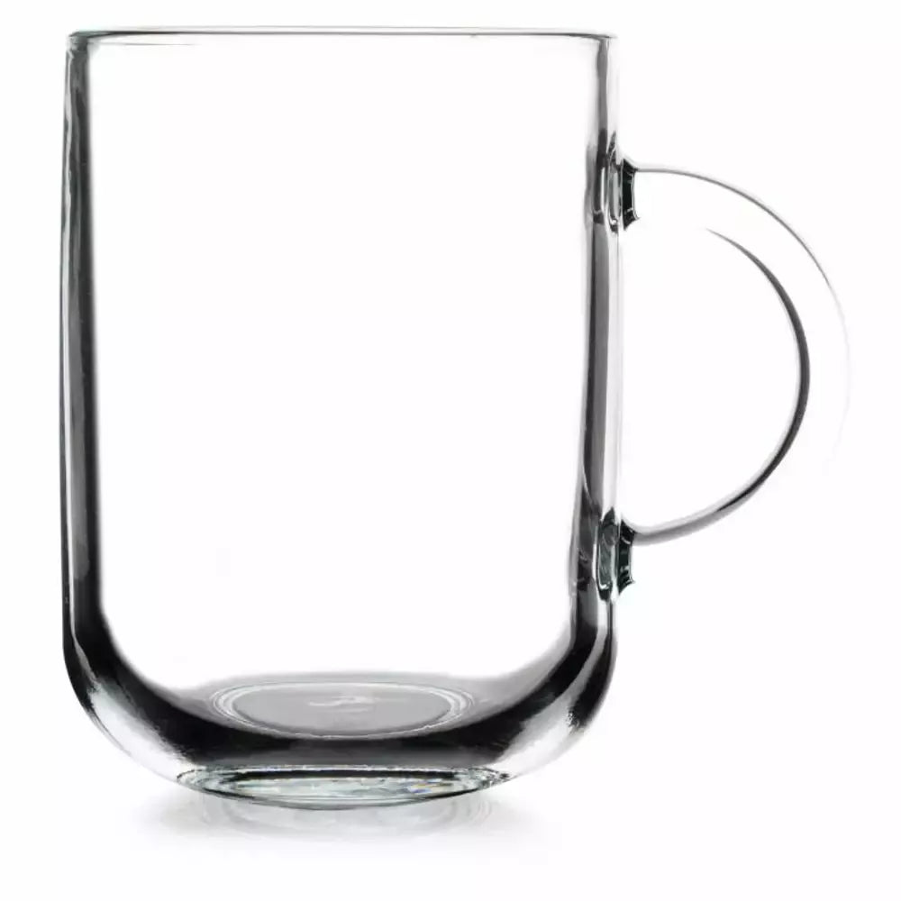Paşabahçe Iconic clear glass mug with a rounded handle