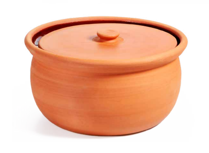 Tureks round casserole pot with the lid in place