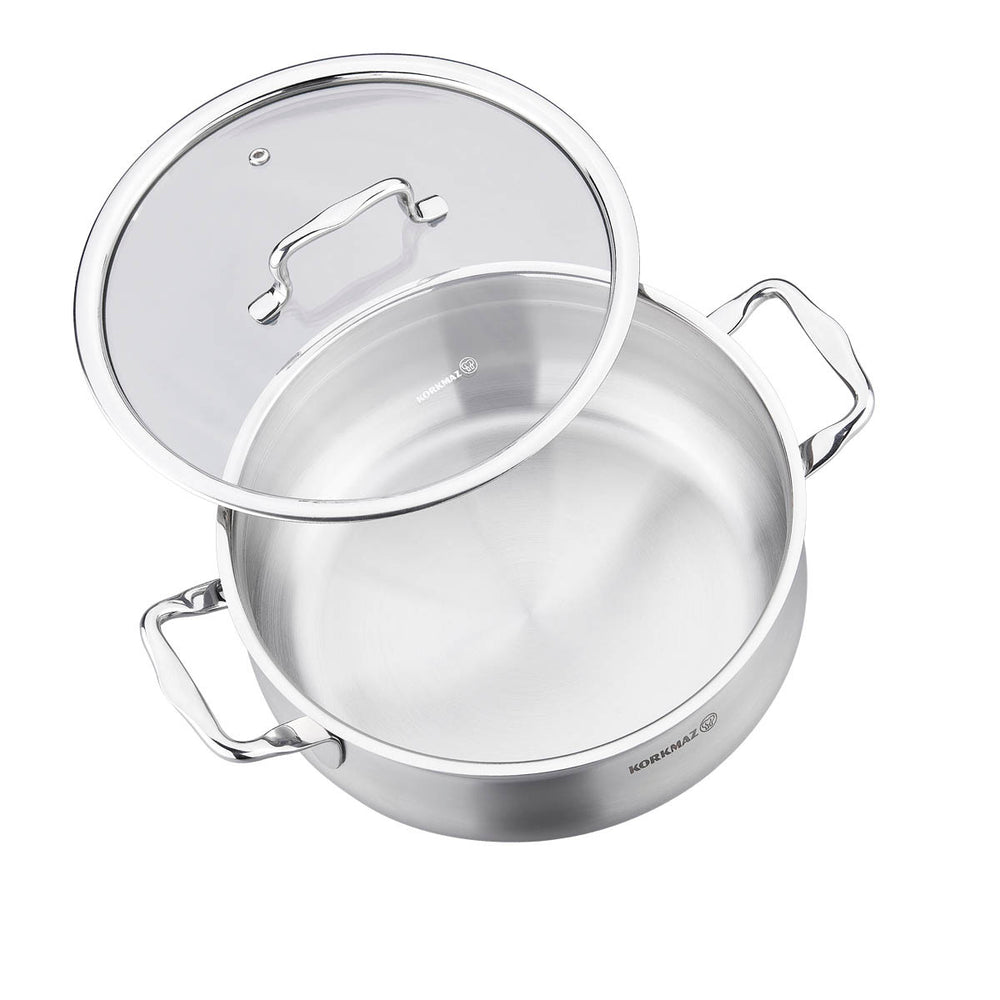 Korkmaz Estima Stainless Steel Cookware Set - 9 Pieces