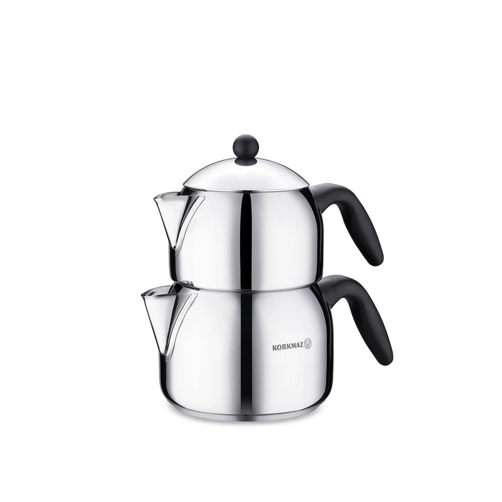 Korkmaz Orbit Maxi Turkish Teapot Set - 1.2 L + 2 L
