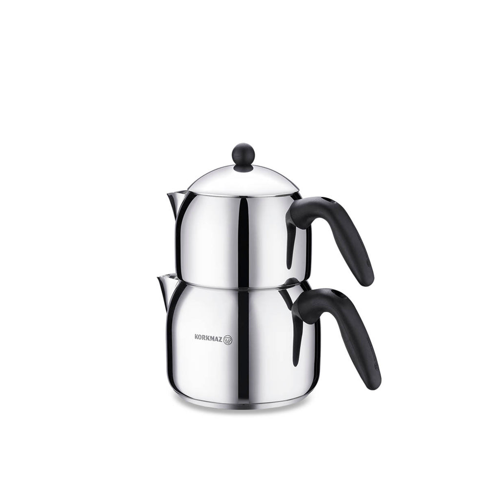 Korkmaz Orbit Midi Turkish Teapot Set - 0.7 L + 1.5 L
