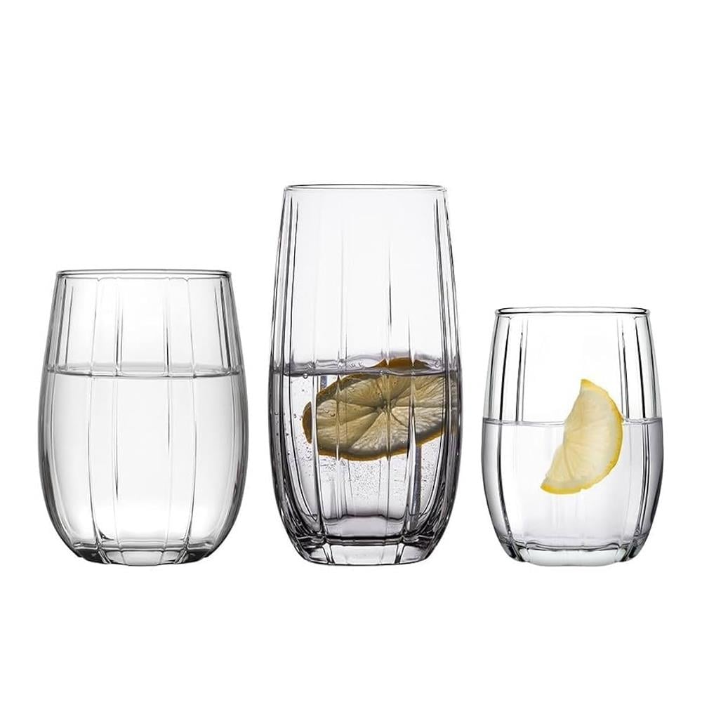 Paşabahçe Linka clear tumblers in three sizes