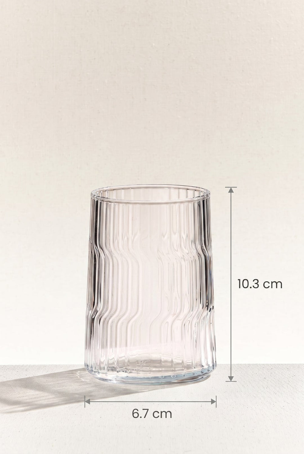 Paşabahçe Dunes short tumbler dimension diagram