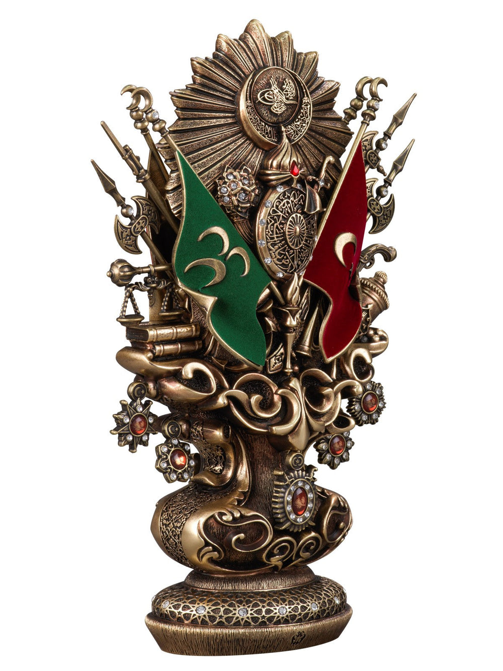 Angled view of the Ottoman coat of arms ornament