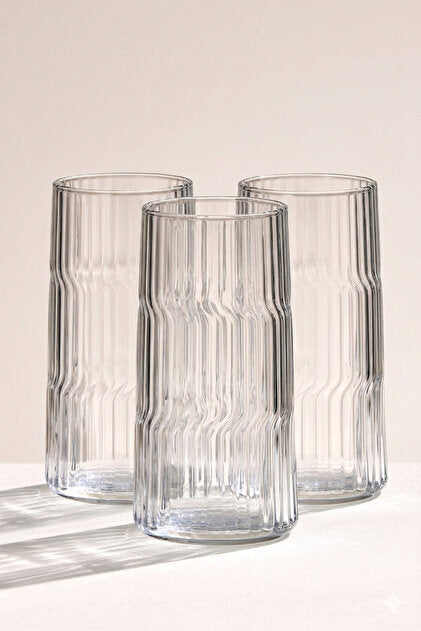Paşabahçe Three tall Dunes tumblers