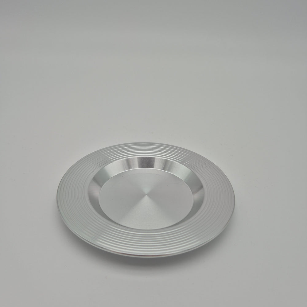 Top view of Eylul silver-coloured saucer