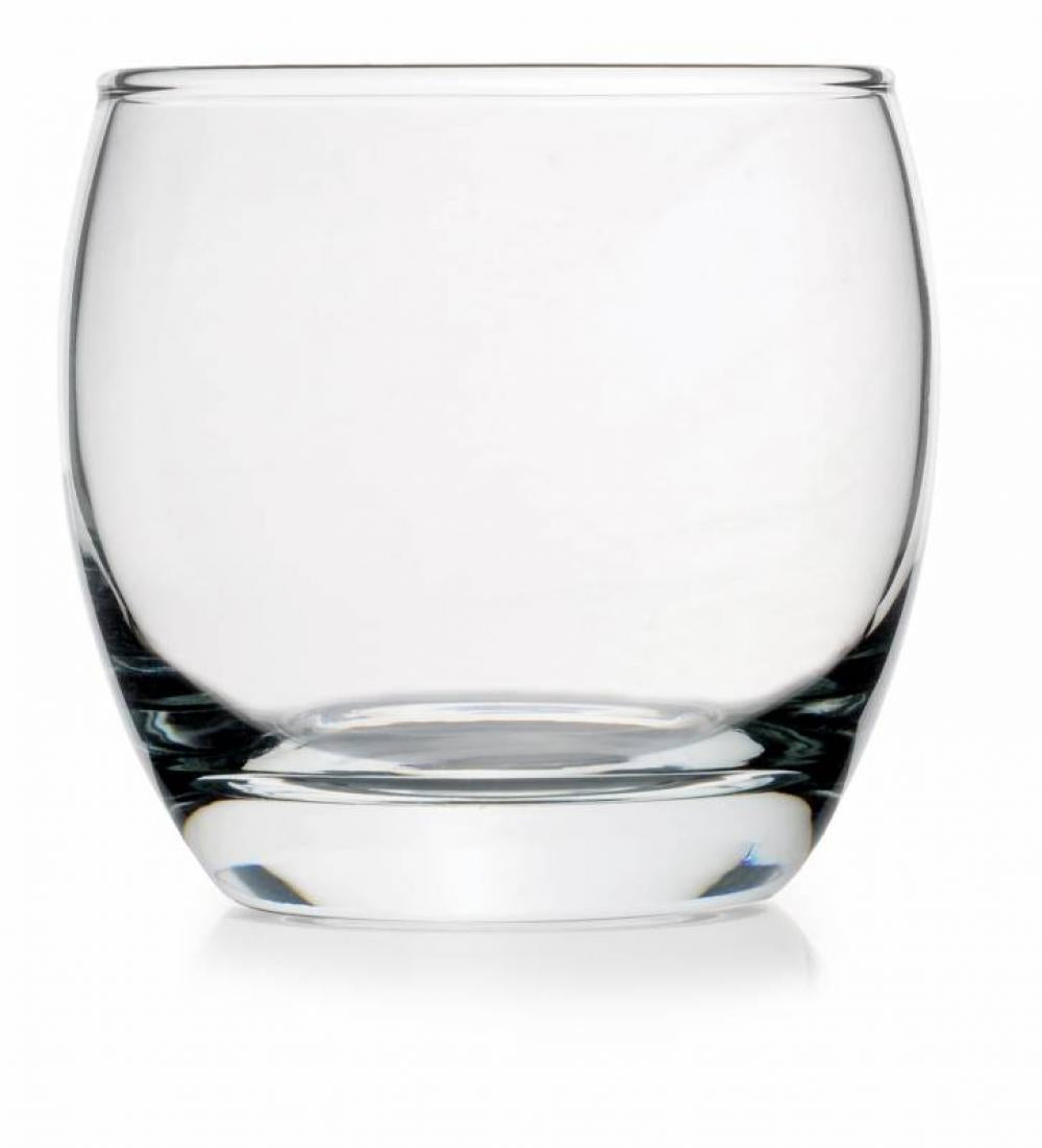 Paşabahçe Clear rounded tumbler with a broad base