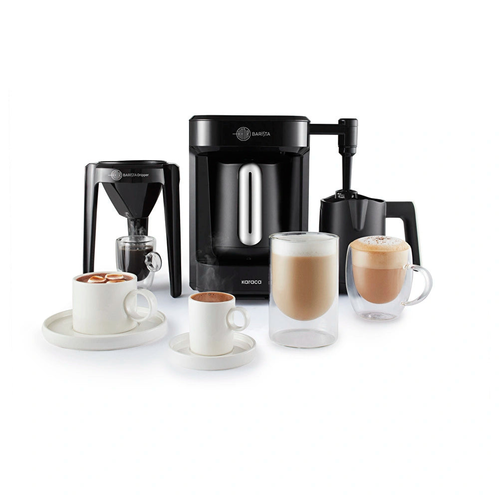 Karaca Hatır Barista Pro styled with coffee drinks