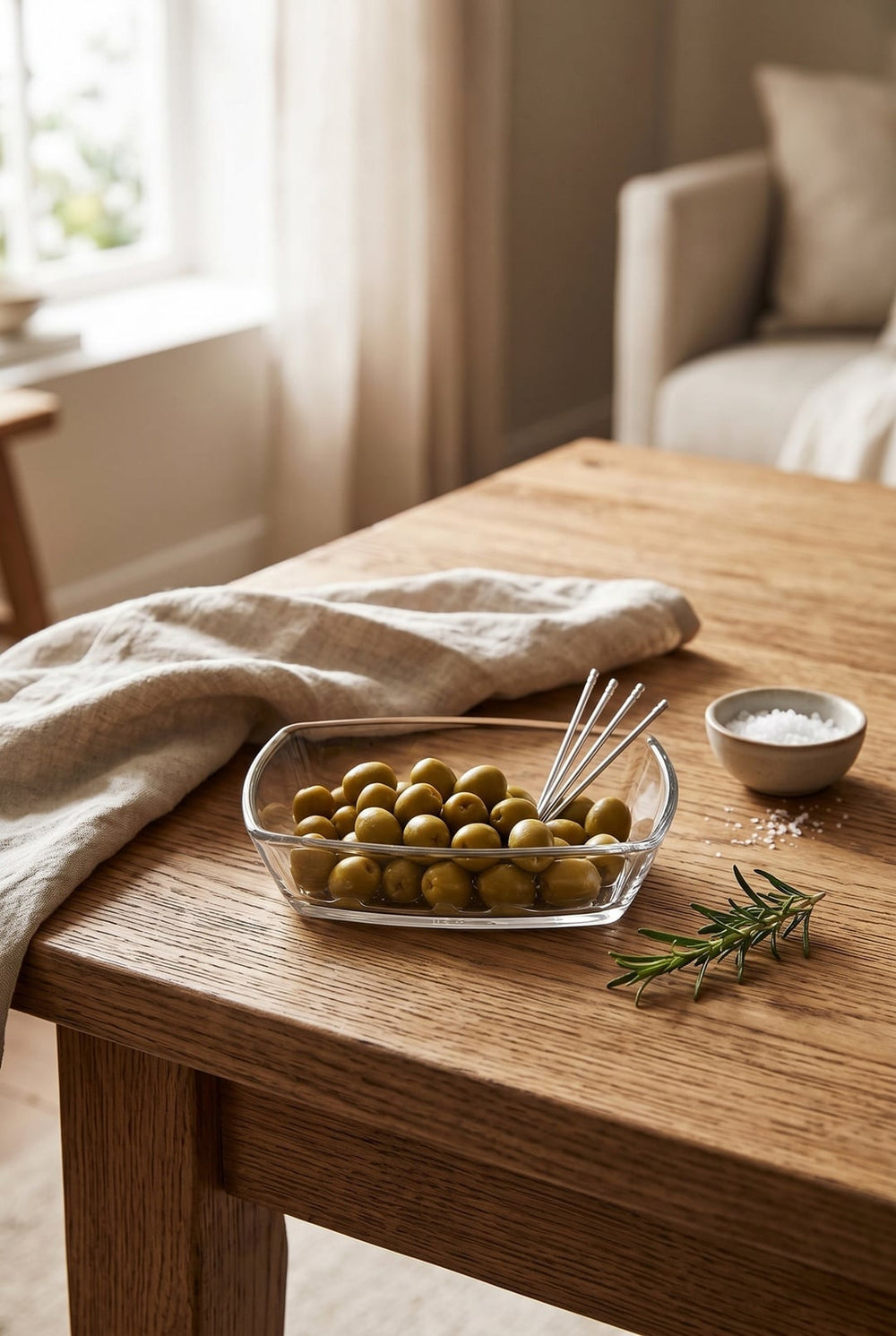 Paşabahçe Tokio serving plate holding olives