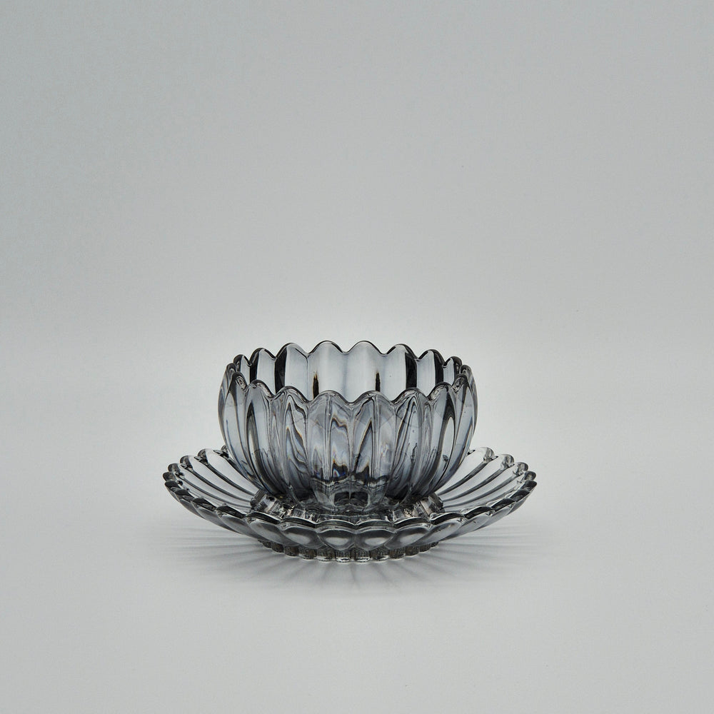 Lotus Bowl & Plate Set - 12 Pieces - Grey