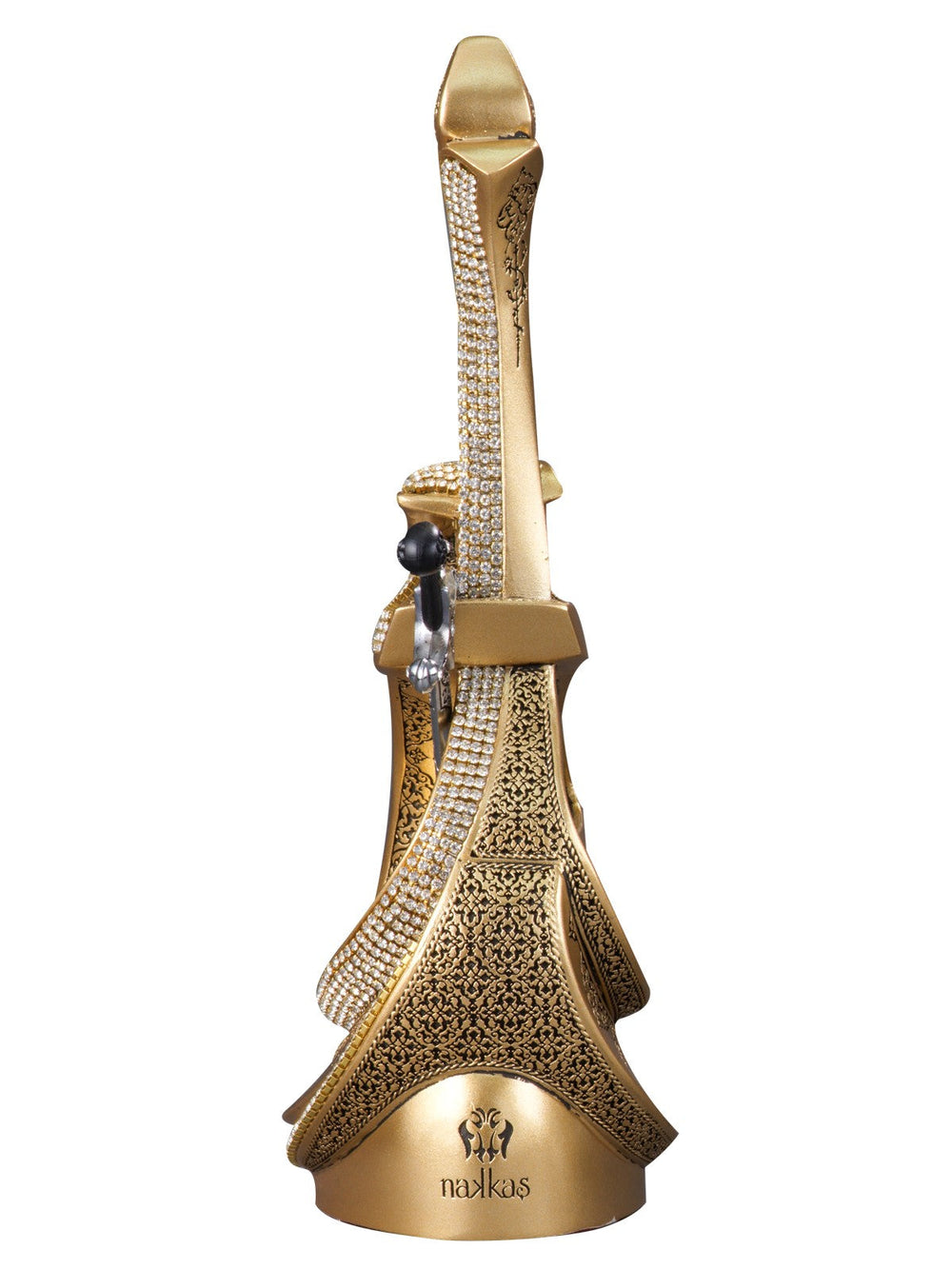 Side view of gold-coloured Ism-i Ali ornament