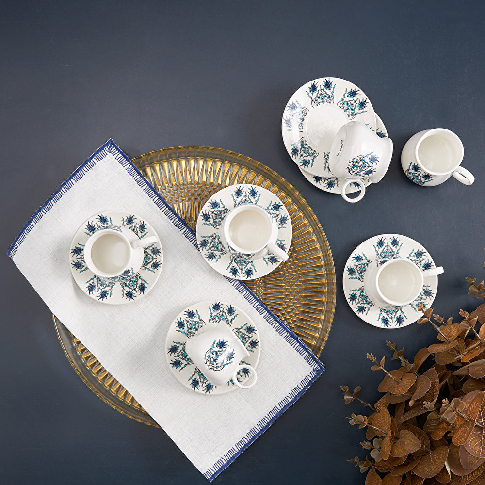 Karaca Bursa coffee cups and saucers arranged on a table