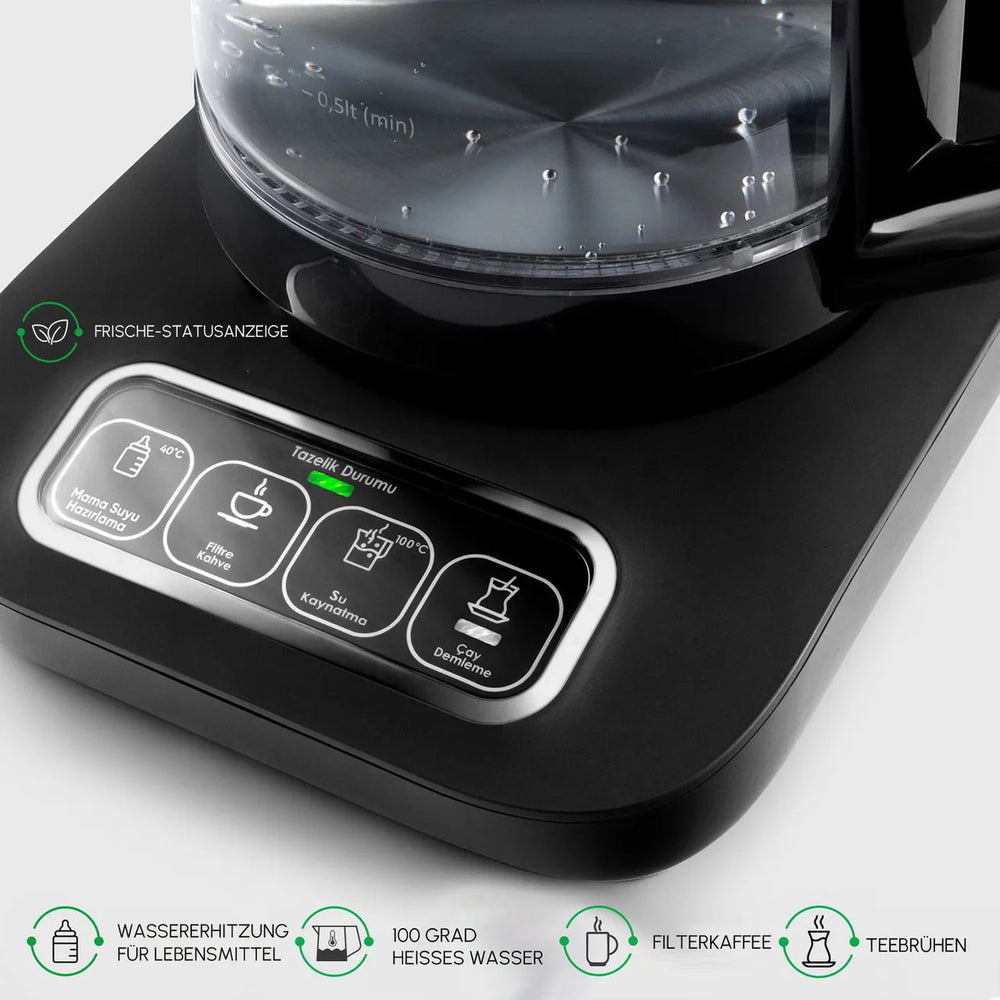 Close-up of Robotea Pro Connect touch control panel