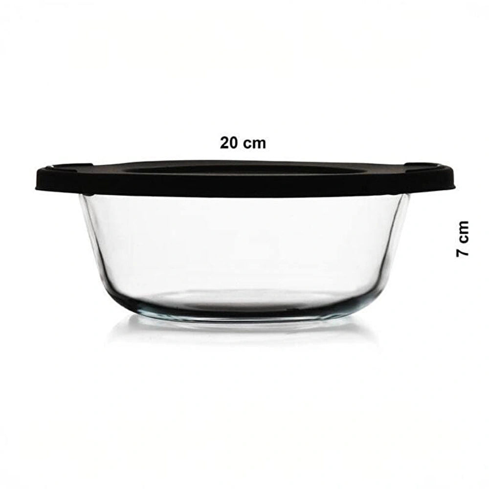 Paşabahçe Borcam round casserole dimension diagram