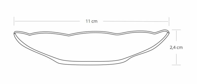 Paşabahçe Burgulu tea saucer dimension diagram