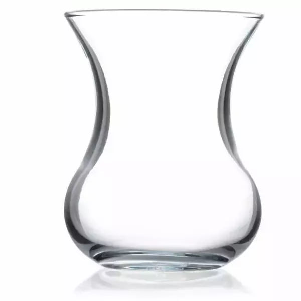 Paşabahçe Aurora clear tea glass with flared rim
