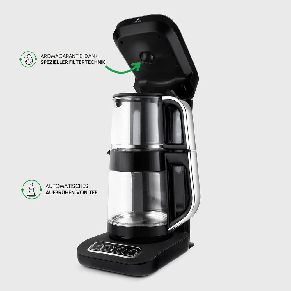 Robotea Pro Connect with its upper lid open