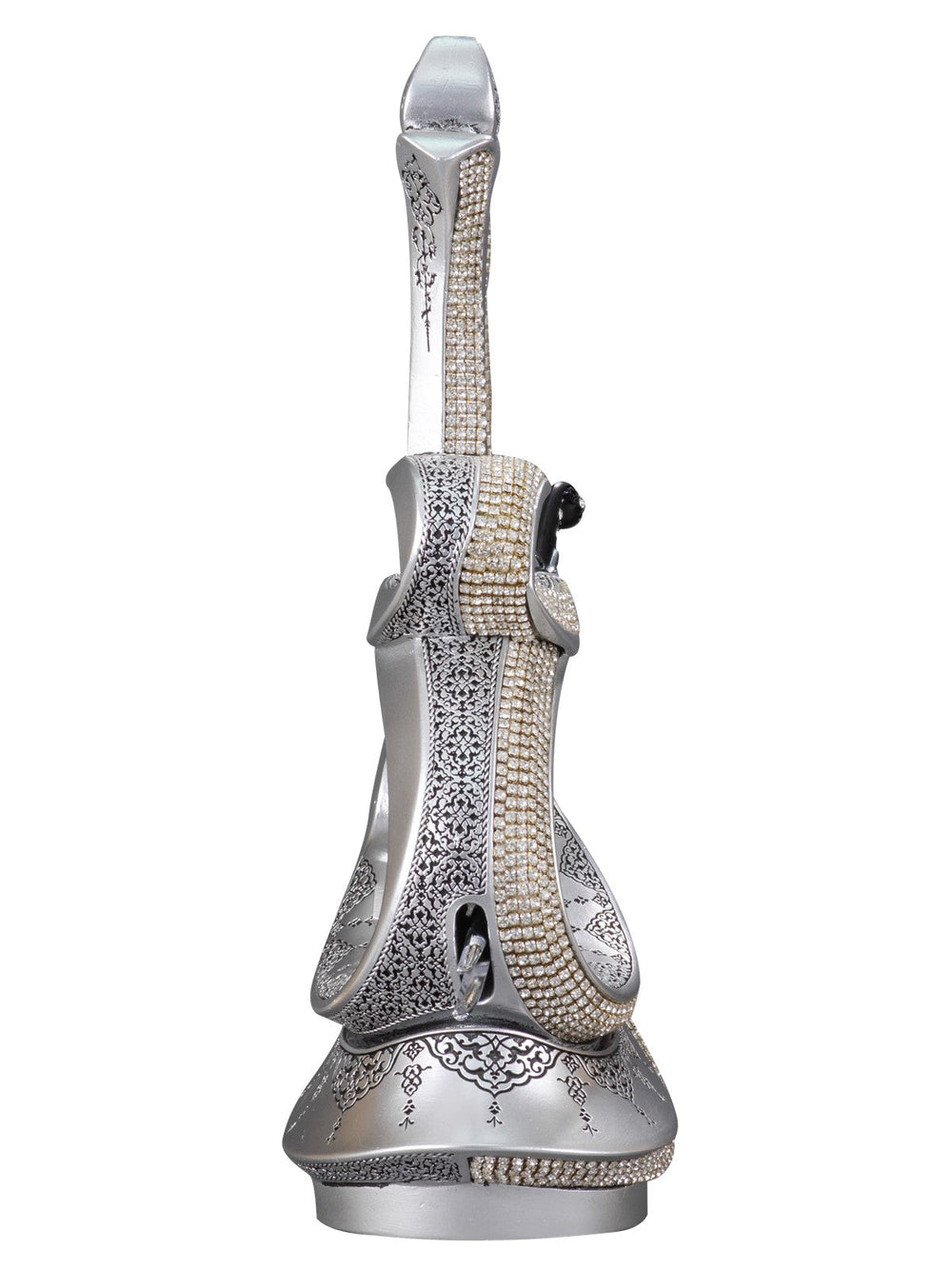 Side view of silver-coloured Ism-i Ali ornament