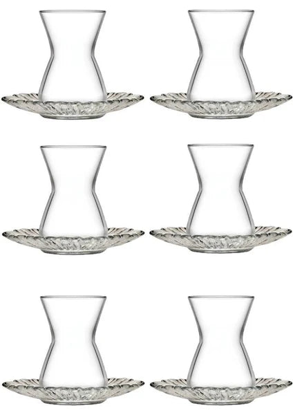 Paşabahçe Şelale Turkish Tea Set - 12 Pieces