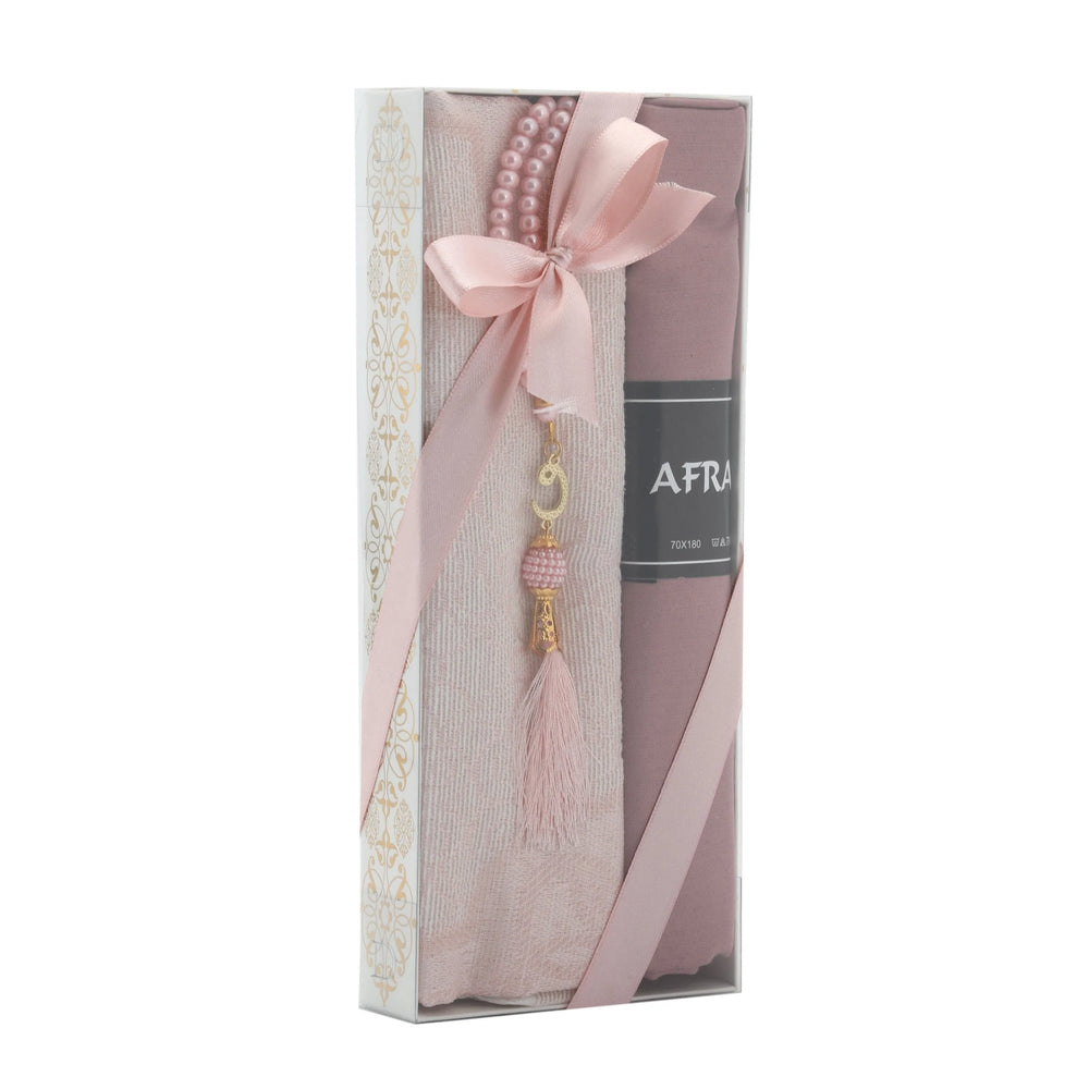 Afra prayer gift set in a pink ribbon presentation box