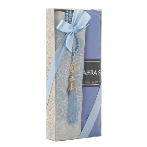 Afra prayer gift set in a blue ribbon presentation box