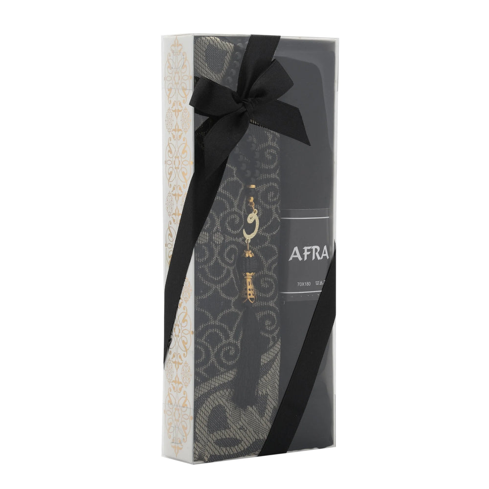Afra prayer gift set in a black ribbon presentation box