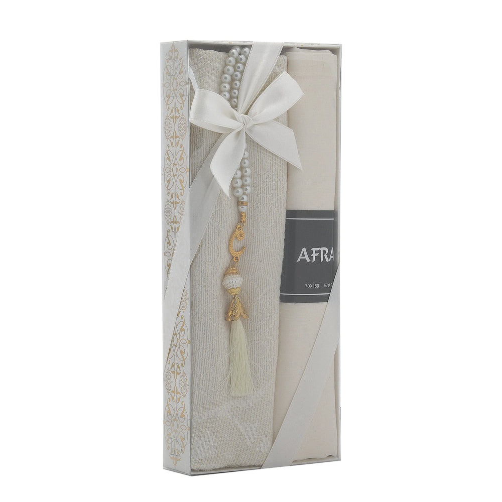Afra prayer gift set in a cream ribbon presentation box