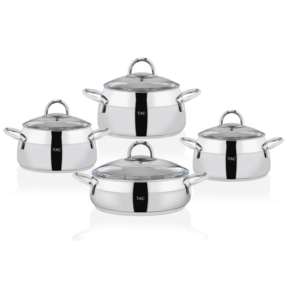 Taç Miranda Stainless Steel Cookware Set, 8 Pieces
