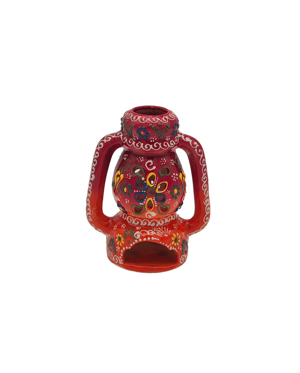 Floral Ceramic Lantern Candle Holder - image 2