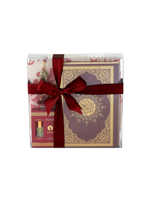 Ensar Black Rose Quran & Prayer Mat Gift Set - image 2
