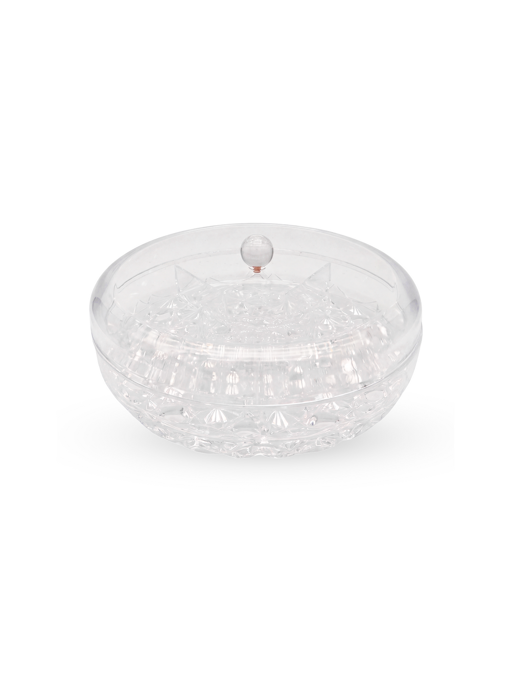 Divided Snack Serving Tray with Lid - Clear - image 1