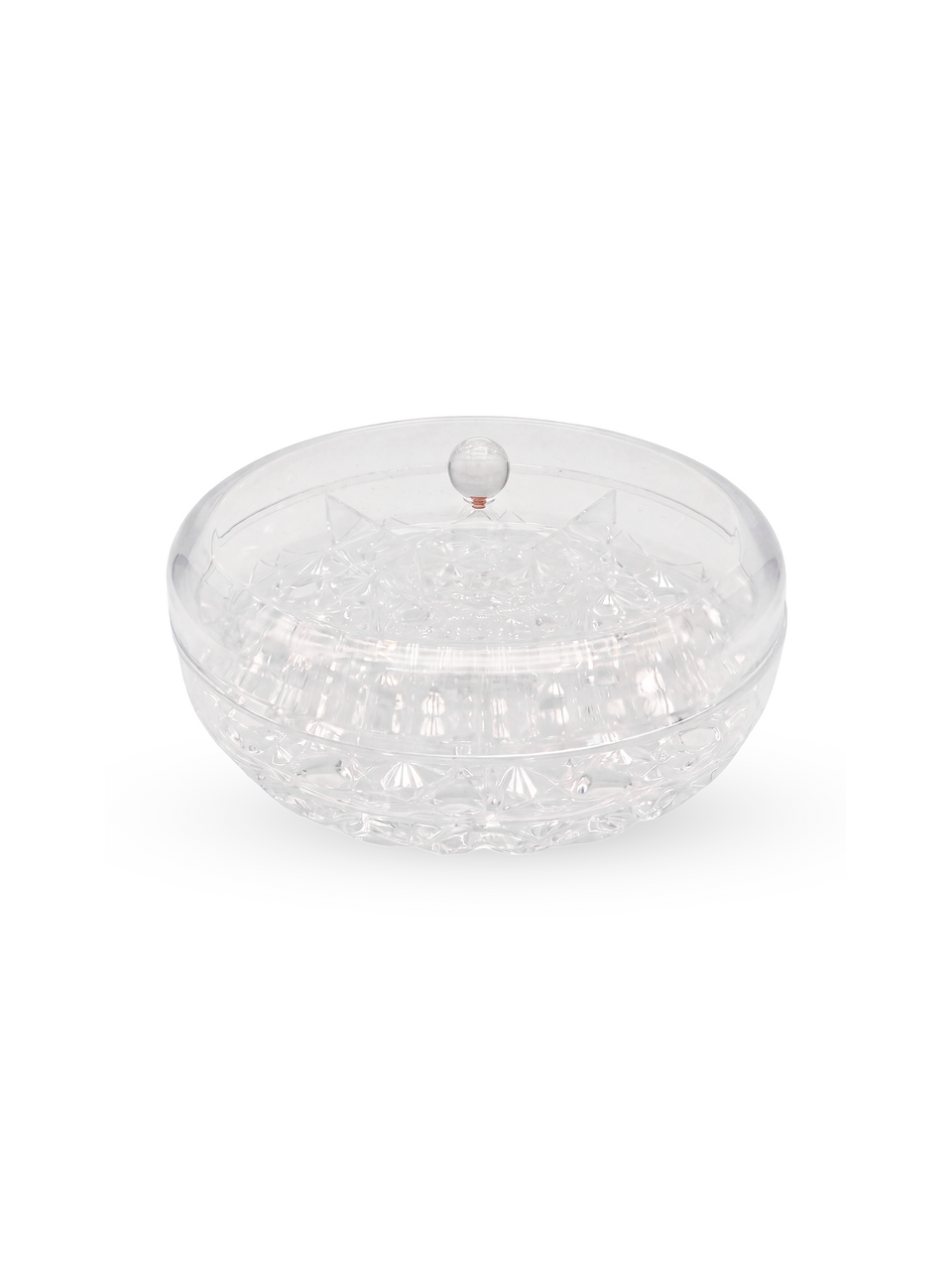 Divided Snack Serving Tray with Lid - Clear - image 1